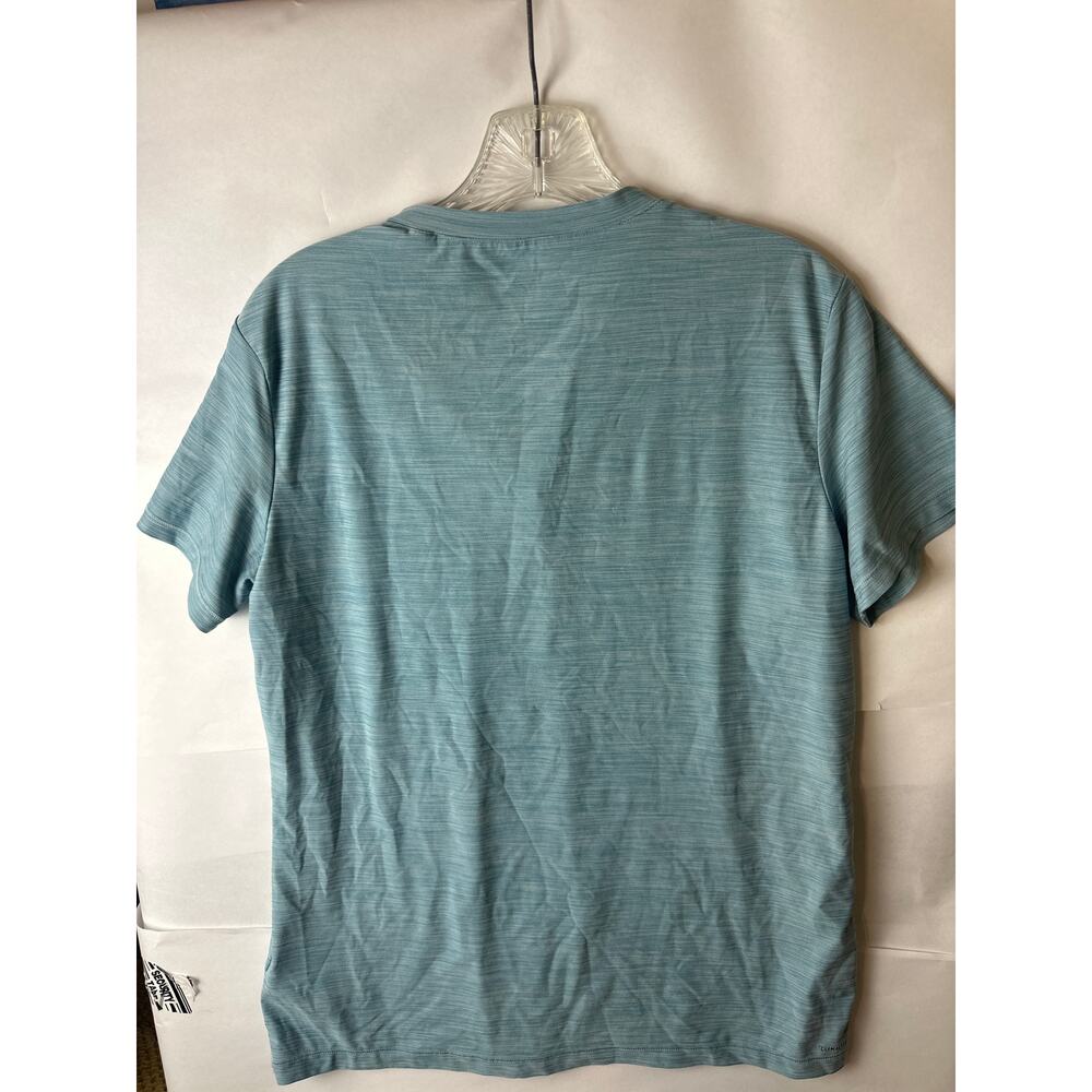 Adidas Shirt Small Adult Green Athletic Stretch V Neck Logo Casual Modern Large - Picture 4 of 7